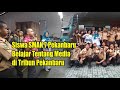 Keseruan Siswa SMAN 7 Pekanbaru Belajar Tentang Media di Tribun Pekanbaru