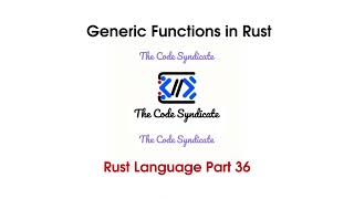 Generic Function in Rust | Rust tutorial for Beginner| Part 36