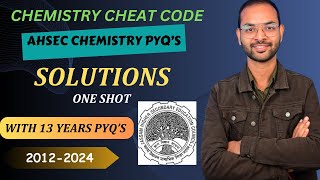 AHSEC Class-12 Chemistry Chapter-1  Previous Year Questions | Solutions | TAKSHA INSTITUTE