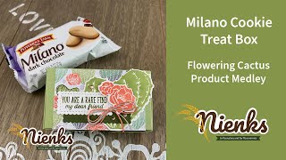 Milano Cookie Treat Box Tutorial | How to make a 3D box with Stampin' Up!'s Flowering Cactus Medley