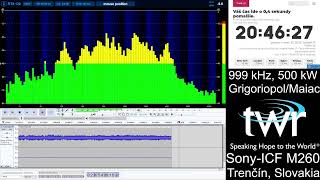 999 kHz 🇲🇩 - TWR Europe before Radio Rossii took over - 25.03.2022