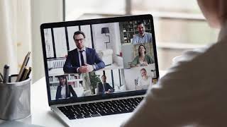 Laptop screen view | Footage in office, meeting room | Free download stock footage