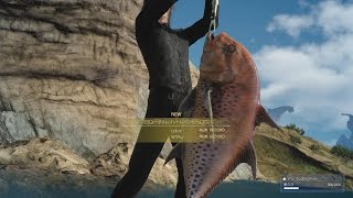 FF15 ノクトの釣りギャラリー097匹目「クリムゾントレバリー」出現条件と簡単に釣りあげる方法