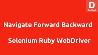 Selenium Ruby Navigate Forward Backward
