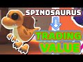 SPINOSAURUS TRADING VALUES in Adopt Me! Danger Egg legendary Trades