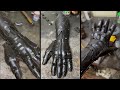 Making Renaissance medieval gloves..! 100% made of steel and leather! #blacksmith #medieval #artwork