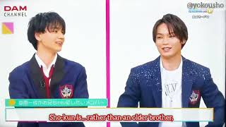 [ENG SUB] Yonashiro Sho and Kawashiri Ren according to Mamehara Issei - DAM Channel | JO1