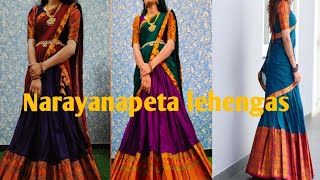 9642570708 Narayanapeta pattu lehangas M to XXl size pree booking new colours ugadi special