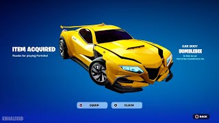 How To Get Transformers Bumblebee Car Body NOW FREE In Fortnite (Rocket League Car)