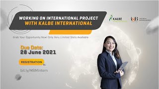 Internship Opportunity with Kalbe International and Master in Biomanagement | iSB Jakarta