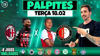 PALPITES E APOSTAS DE FUTEBOL PARA HOJE 18 02 2025 + BILHETE PRONTO (TERÇA-FEIRA)