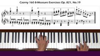 Czerny 160 8-Measure Exercises Op.821, No.19 Piano Tutorial