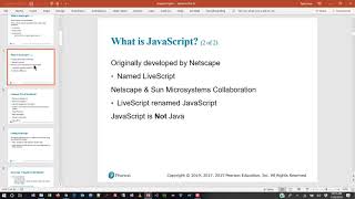 Web Programming 1 - Chapter 14 Lecture - JavaScript - Fall 2019