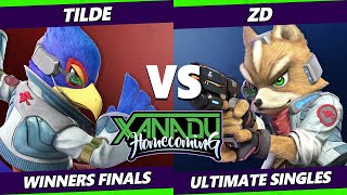 Xanadu Homecoming Winners Finals - Tilde (Falco) Vs. ZD (Fox) Smash Ultimate - SSBU