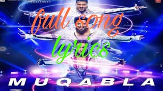 Muqablal full song (lyrics) | street dancer 3D song(lyrics)| mukabla lyrics song | v creation 4you