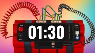 1 Minute 30 Second Timer with Music | Bomb Timer 1 Minute 30 seconds Timer