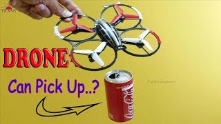 How to flying a new Drone (Quadcopter) and Pick up Coca Cola can