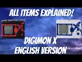 Digimon X Items Explained! | Digimon X Virtual Pet English Release