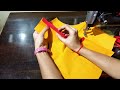 गोल आणि चौकोणी गळ्यावर पायपिंग करण्याची अगदी सोपी पद्धत easy way of making piping on blouse