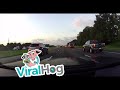 Last Minute Merge Smashes Many Cars || ViralHog