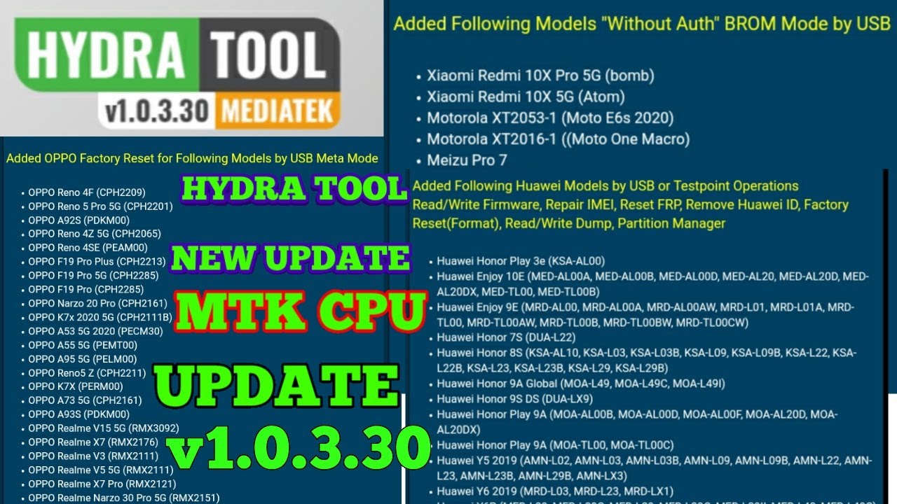 HYDRA TOOL NEW UPDATE MTK MODULE||HYDRA TOOL BIG MTK UPDATE🔥🔥🔥 #Hydra ...