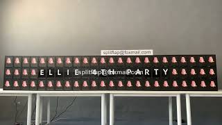 Custom sized programmed split flap display board
