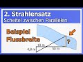 2. Strahlensatz: Weitere Beispiele mit Scheitel zwischen Parallelen (X-Figur) | How to Mathe