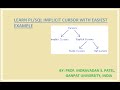 PL/SQL: IMPLICIT CURSOR