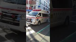 吹田市消防本部　東1　緊急走行　救急車