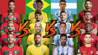 Morocco VS Brazil VS Argentina VS Portugal 💥 ULTRA VS 🔥💪