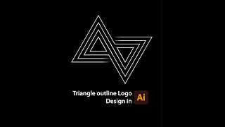 Triangle outline Logo Design in illustrator | #illustrator #ai #shorts #logodesign