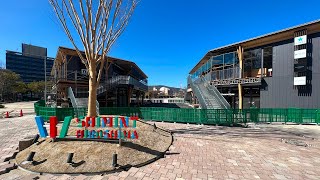 【旧広島市民球場】HIROSHIMA GATEPARK　ひろしまゲートパーク　シミントひろしま　2023年3月31日供用開始　旧広島市民球場跡地整備等事業　2023.3.13工事状況