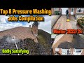 Top 8 Pressure Washing Jobs Compilation | Oddly Satisfying Power Washing | Winter 2023/24