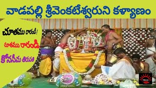 కోనసీమ తిరుపతి..వాడపల్లి శ్రీవెంకటేశ్వరుని కళ్యాణం | Vadapalli Sri venkateswara swamy kalyanam