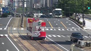 カープ花電車2017 本川町歩道橋から