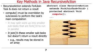 The Java Fork-Join Pool: Key Methods in RecursiveAction and RecursiveTask