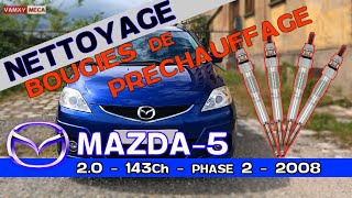 BOUGIES DE PRÉCHAUFFAGE MAZDA 5 PHASE 2 - 2.0 - 143CH 2008