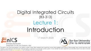 VLSI - Lecture 1a: Introduction