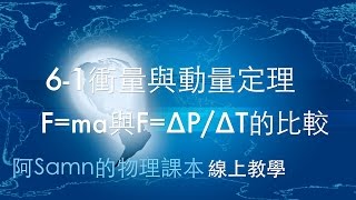 2015 高二物理 6-1 衝量動量定理-2-F=ma與F=∆P/∆t的關係