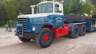 Mack with lowboy at the 2023 Higro show Harderwijk