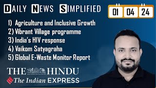 The Hindu & The Indian Express Analysis | 01 April, 2024 | Daily Current Affairs | DNS | UPSC CSE