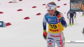 Världscupen Längskidor 23/24 Trondheim Skiathlon Damer (För-VM) Jessie Diggins vs Ebba Andersson!