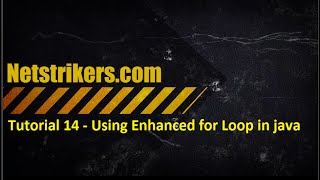 Java Programming Tutorial 14 - Using enhanced for loop in Java