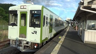 磐越東線  キハ110-101+キハ111-101+キハ112-101（745D  郡山行き）小野新町駅を発車