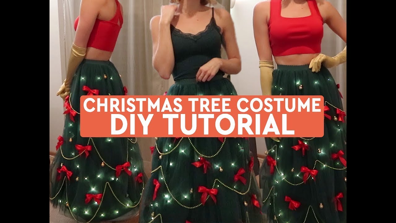 Christmas Tree Costume Diy Tutorial Youtube