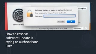 How to Resolve Software update is trying to authenticate user