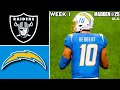 Chargers vs. Raiders | Week 1 Simulation | Madden 25 Gameplay