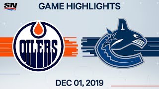 NHL Highlights | Oilers vs. Canucks – Dec. 1, 2019