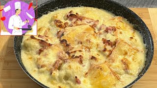 Easy recipe for raclette flavored cauliflower gratin