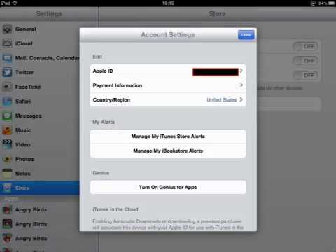 Changing Your Account Information Using An iPad Changing Your Account Information Using An iPad